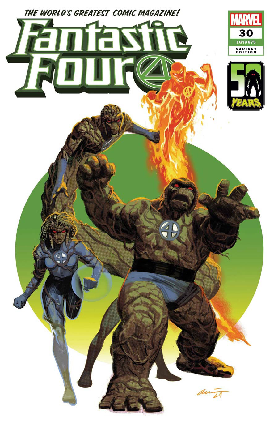 Fantastic Four Vol 6 #30 Cover B Variant Daniel Acuna The Thing-Thing Cover (King In Black Tie-In)