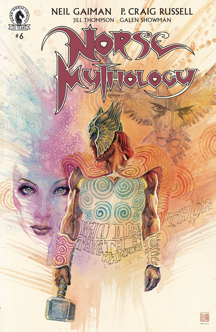 Neil Gaiman Norse Mythology #6 Cover B Variant David Mack Cover