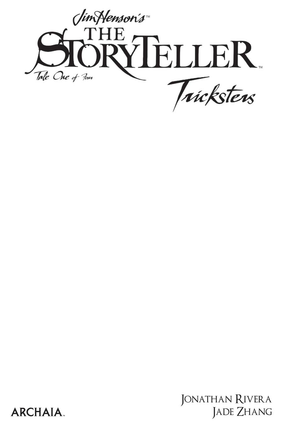 Jim Hensons Storyteller Tricksters #1 Cover C Variant Blank Cover