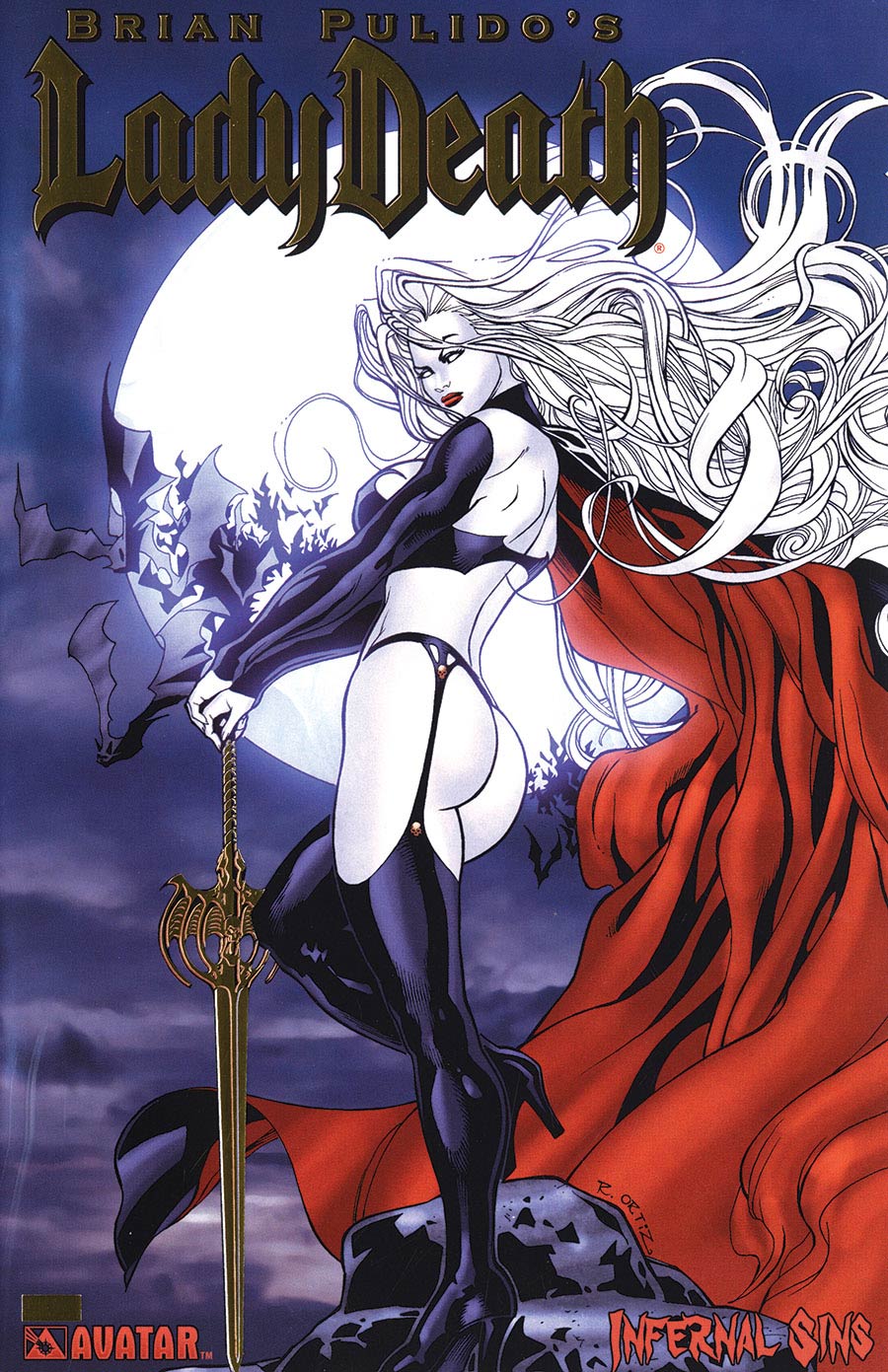 Brian Pulidos Lady Death Infernal Sins Cover R Gold Foil Cover