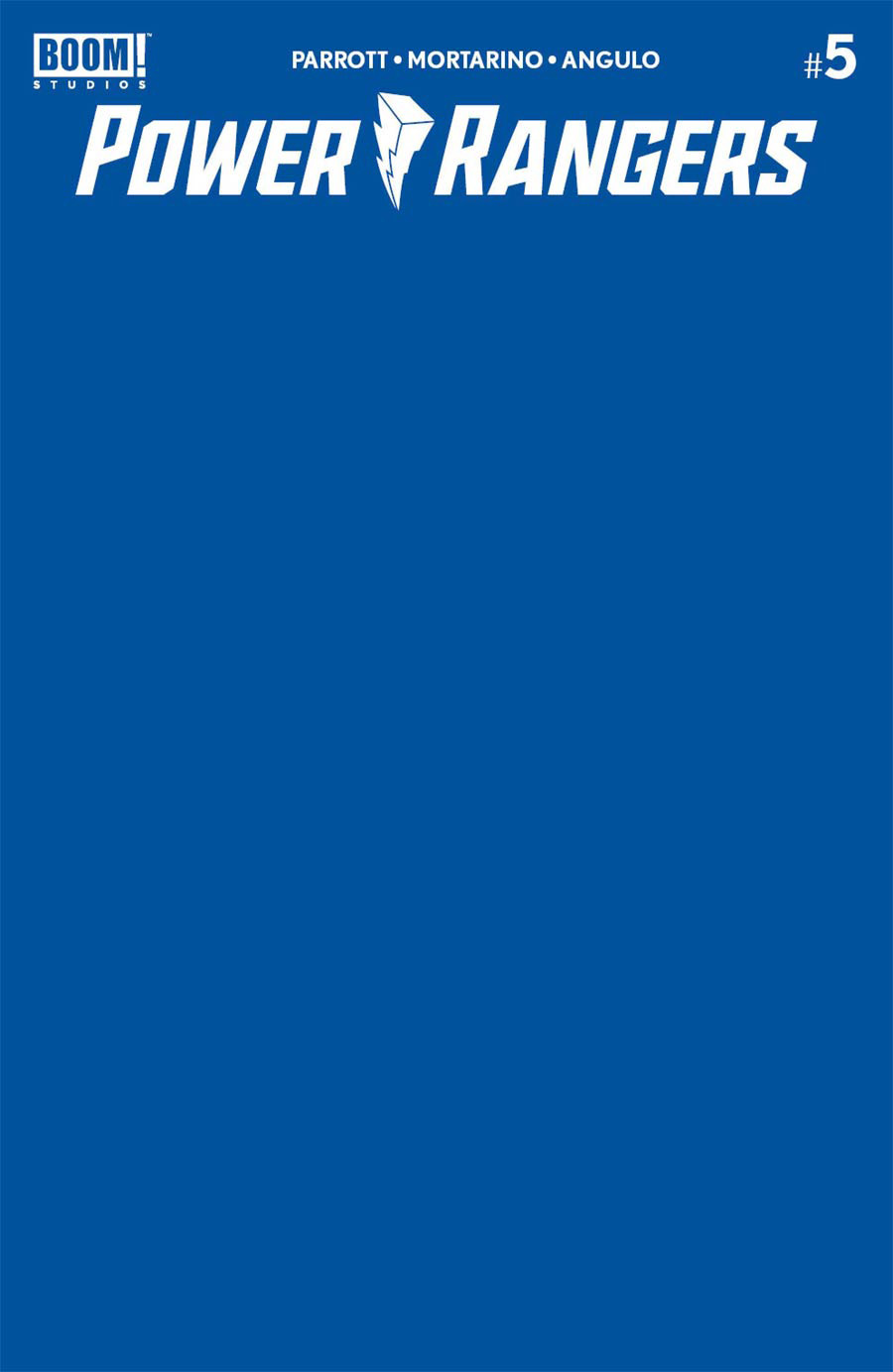 Power Rangers #5 Cover C Variant Blue Blank Cover