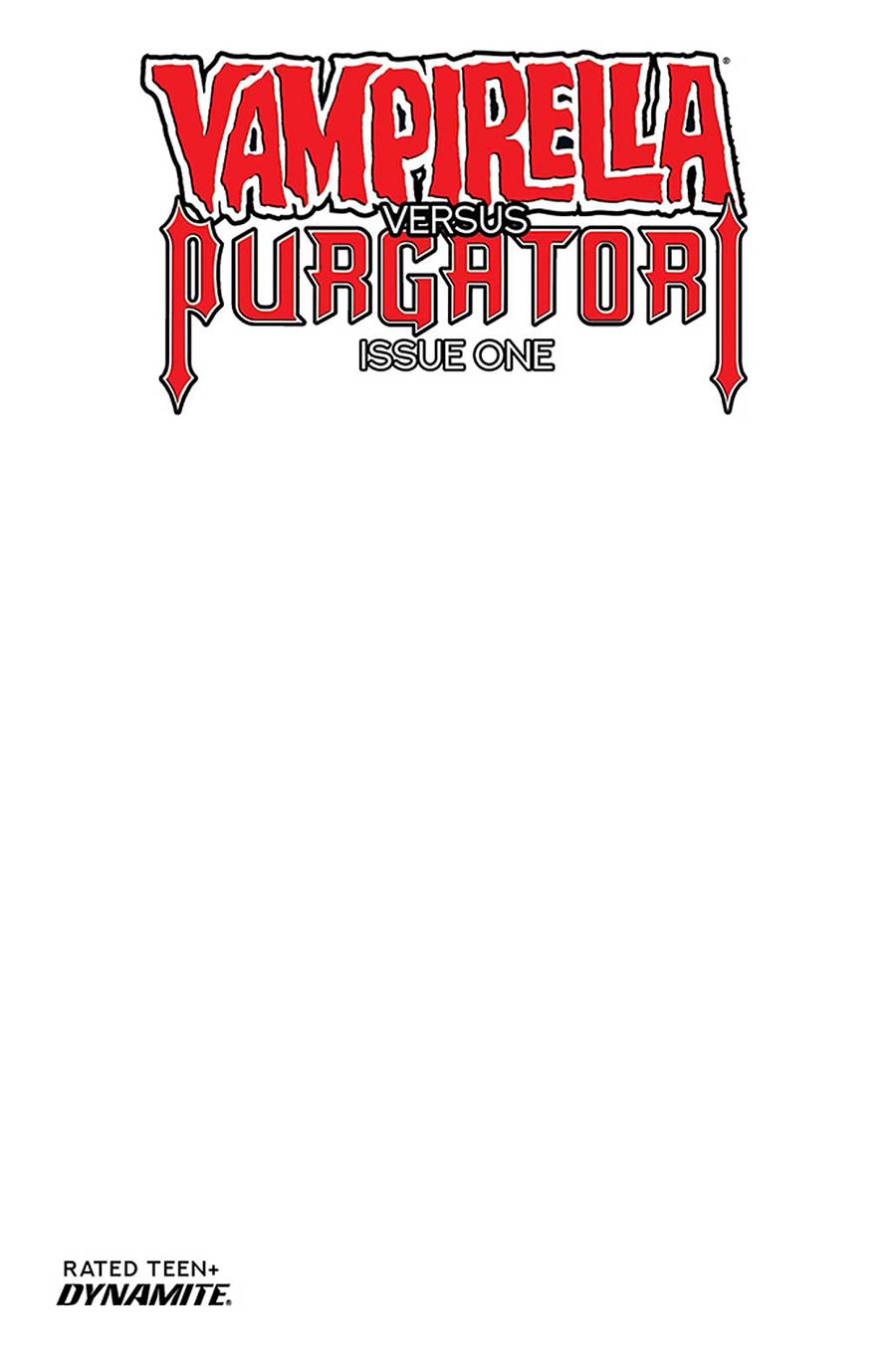 Vampirella vs Purgatori #1 Cover F Variant Blank Authentix Cover