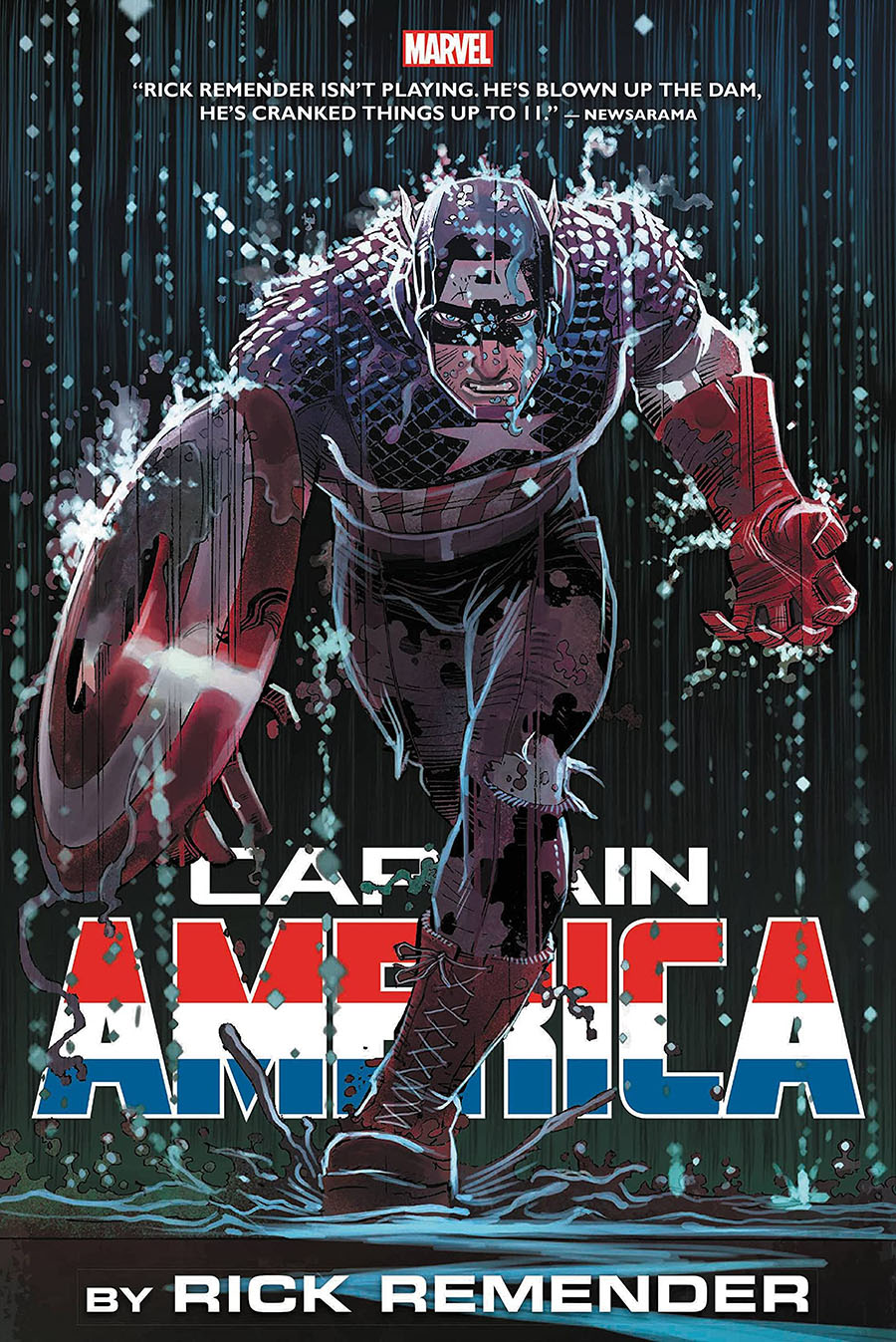 Captain America By Rick Remender Omnibus HC Book Marker John Romita Jr Cover