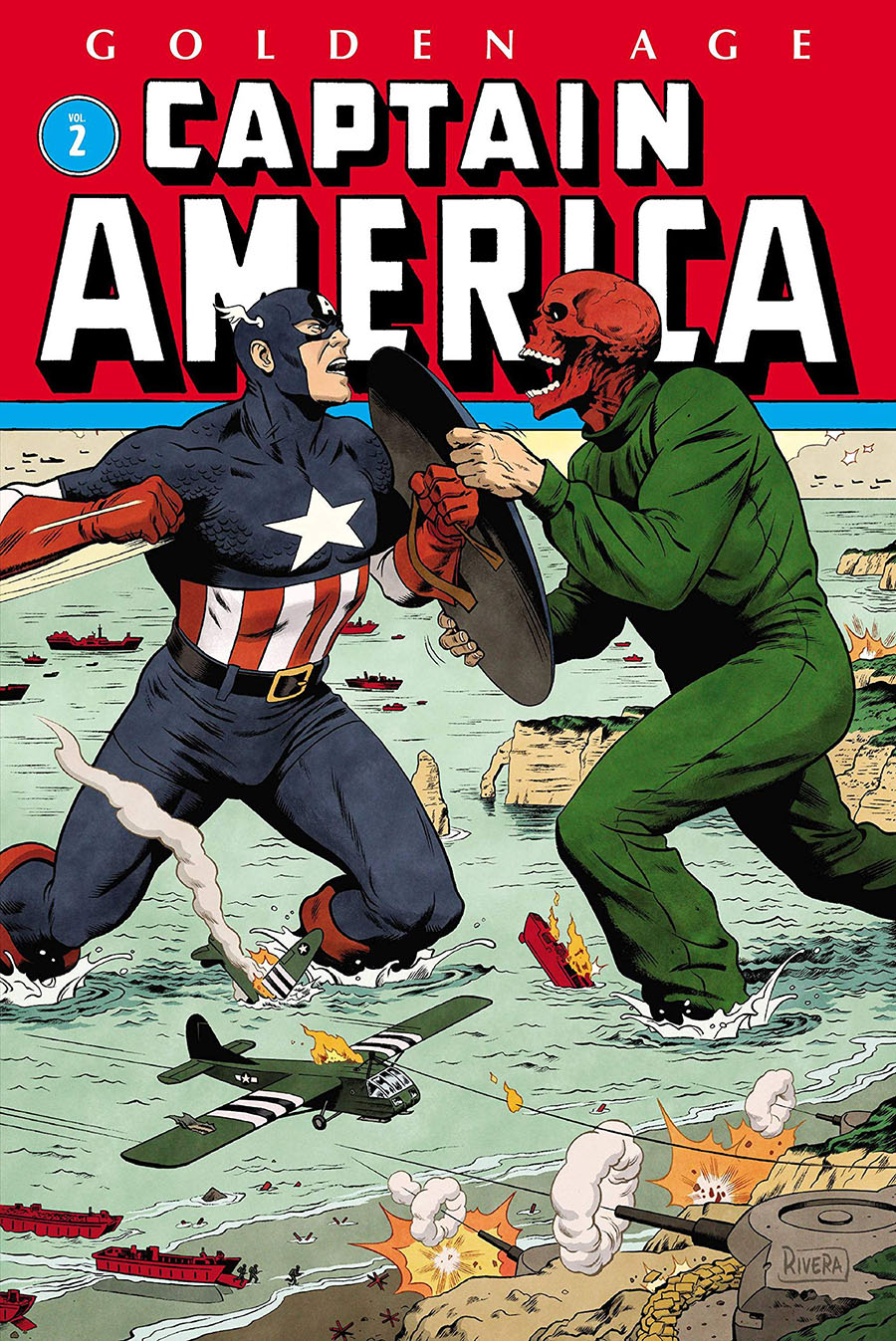 Golden Age Captain America Omnibus Vol 2 HC Book Market Paolo Rivera Cover