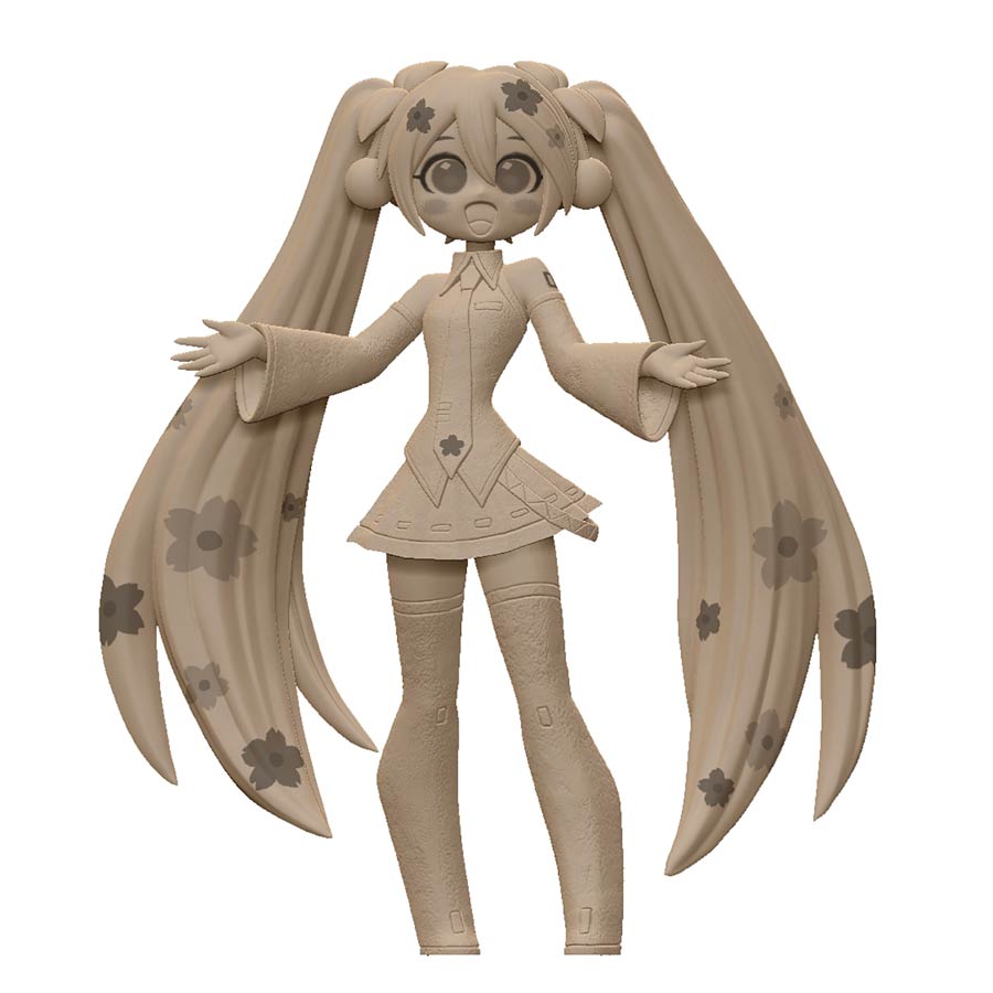 cartoony hatsune miku figure