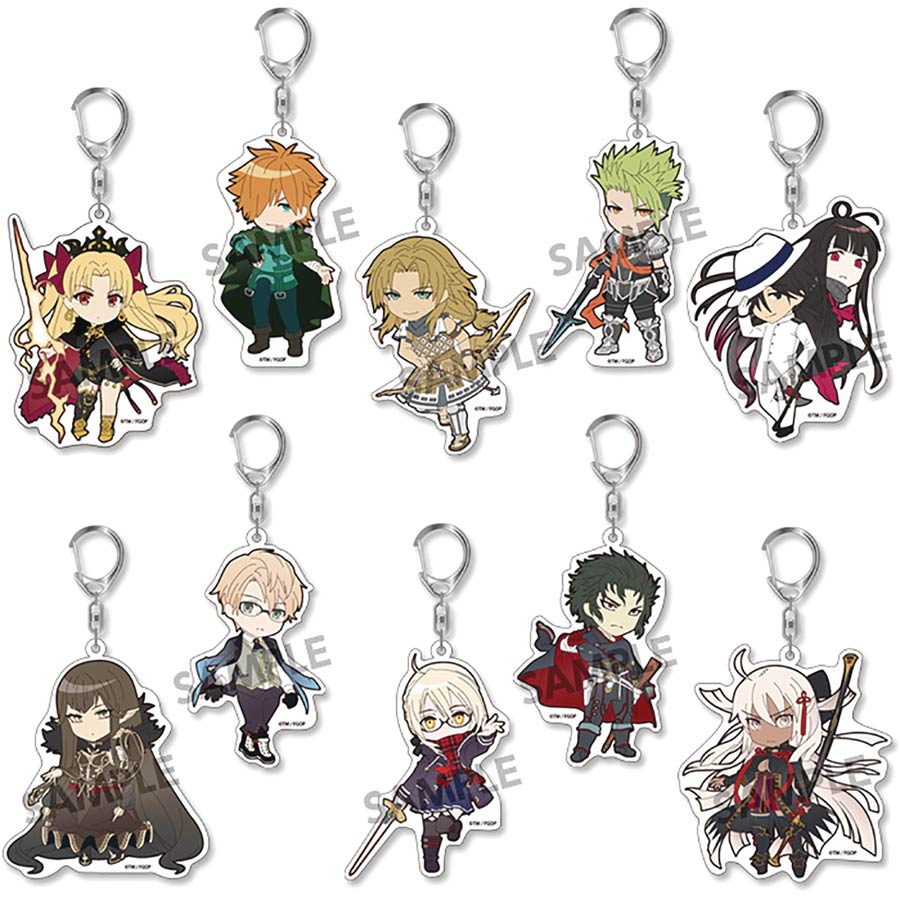 Fate/Grand Order Pikuriru Trading Keychain Charm Vol 9 Blind Mystery Box 10-Piece Display