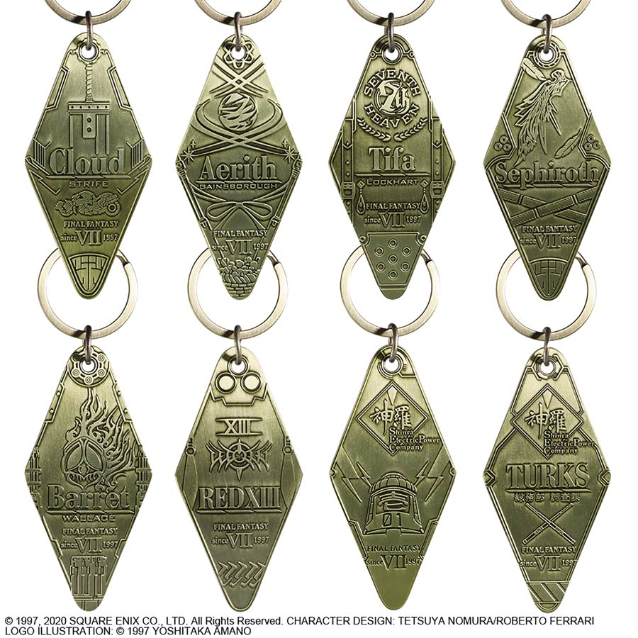 Final Fantasy VII Remake Motel Key Holder Keychain Blind Mystery Box 16-Piece Display