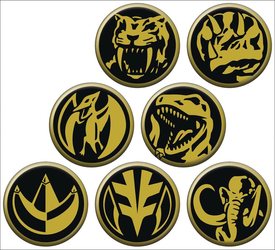 Power Rangers Coins Button 144-Piece Assortment Display