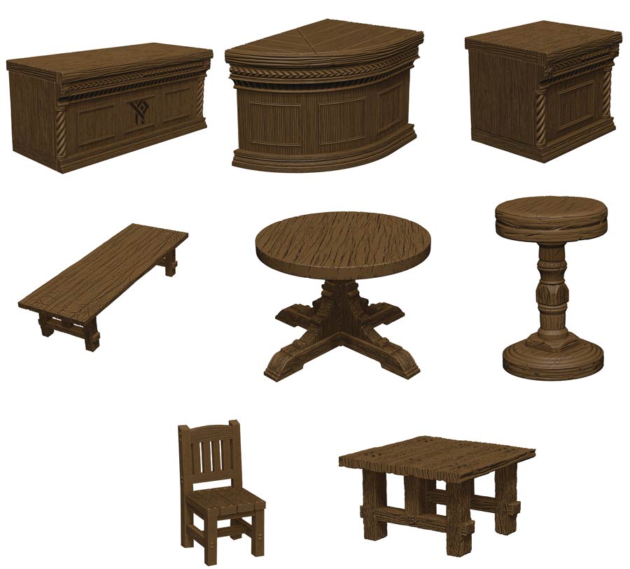 Dungeons & Dragons Icons Of The Realms Miniature Yawning Portal Bars & Tables Set