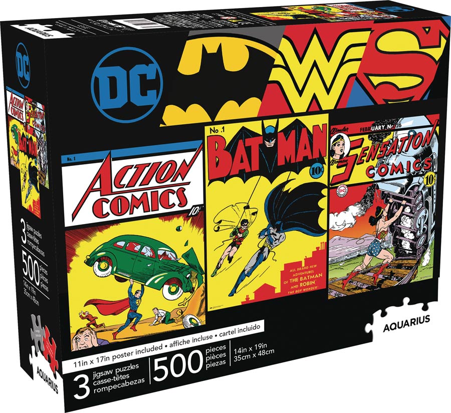 Aquarius DC Comics 500-Piece 3-In-1 Puzzle