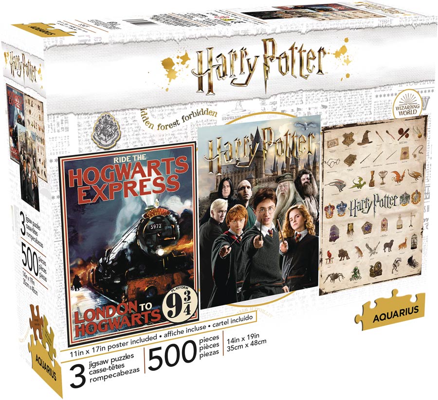 Aquarius Harry Potter 500-Piece 3-In-1 Puzzle