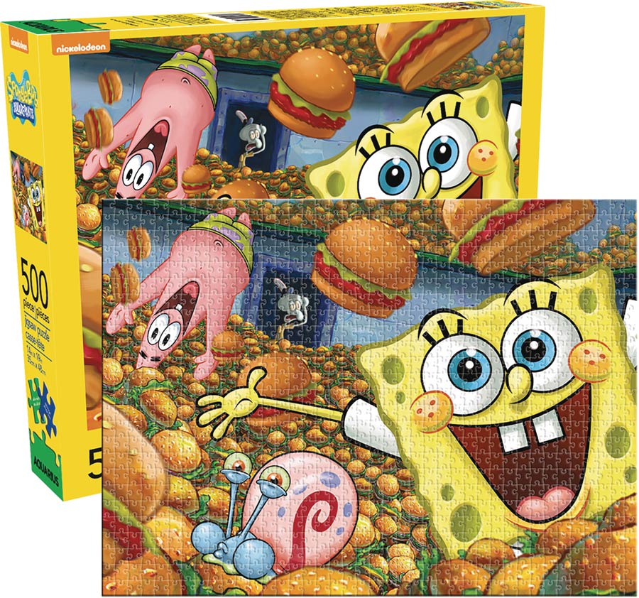 Aquarius SpongeBob SquarePants Krabby Patties 500-Piece Puzzle