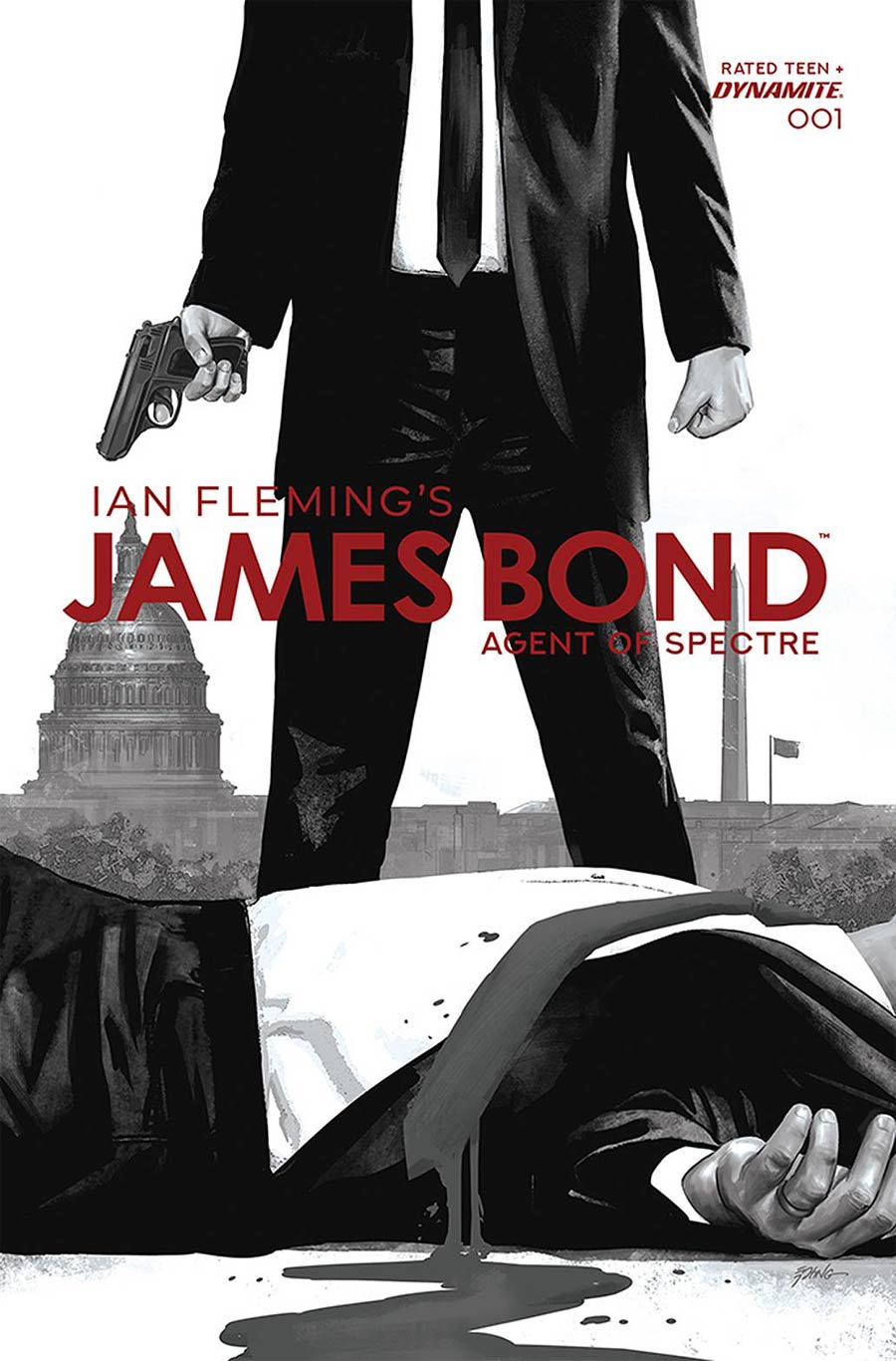 James Bond Agent Of SPECTRE #1 Cover E Incentive Steve Epting Black & White Cover