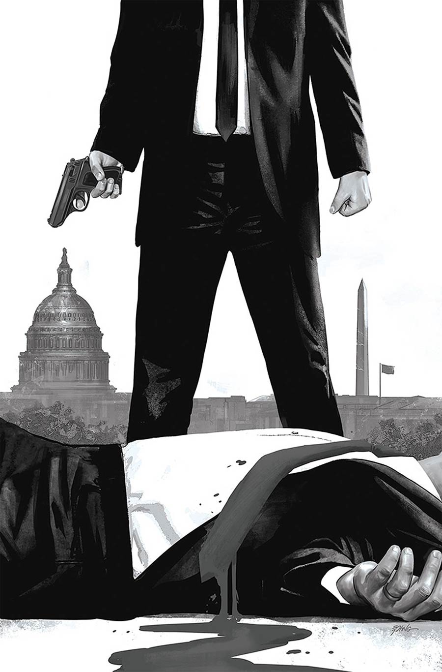 James Bond Agent Of SPECTRE #1 Cover F Incentive Steve Epting Black & White Virgin Cover