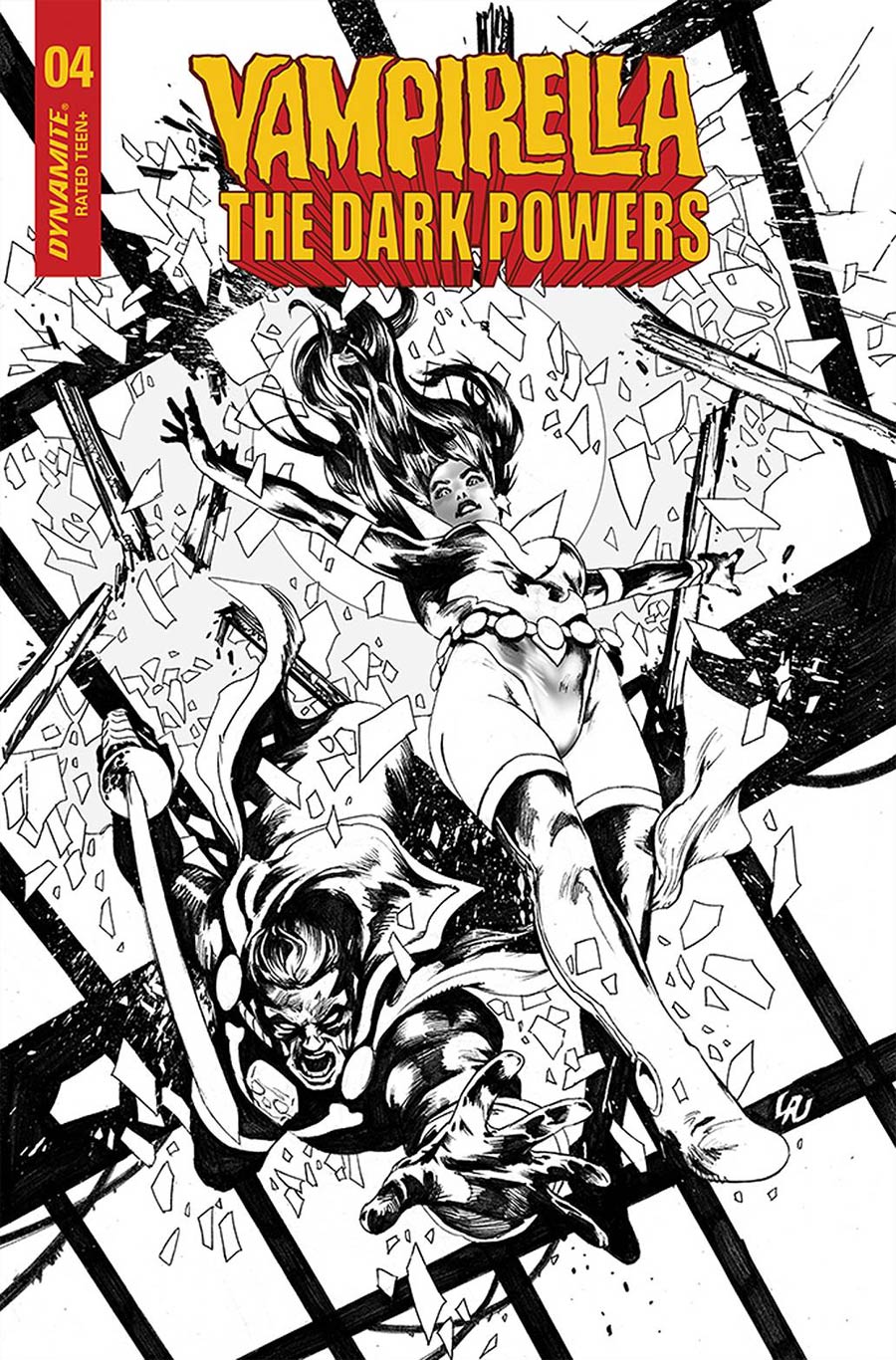 Vampirella The Dark Powers #4 Cover G Incentive Jonathan Lau Black & White Cover
