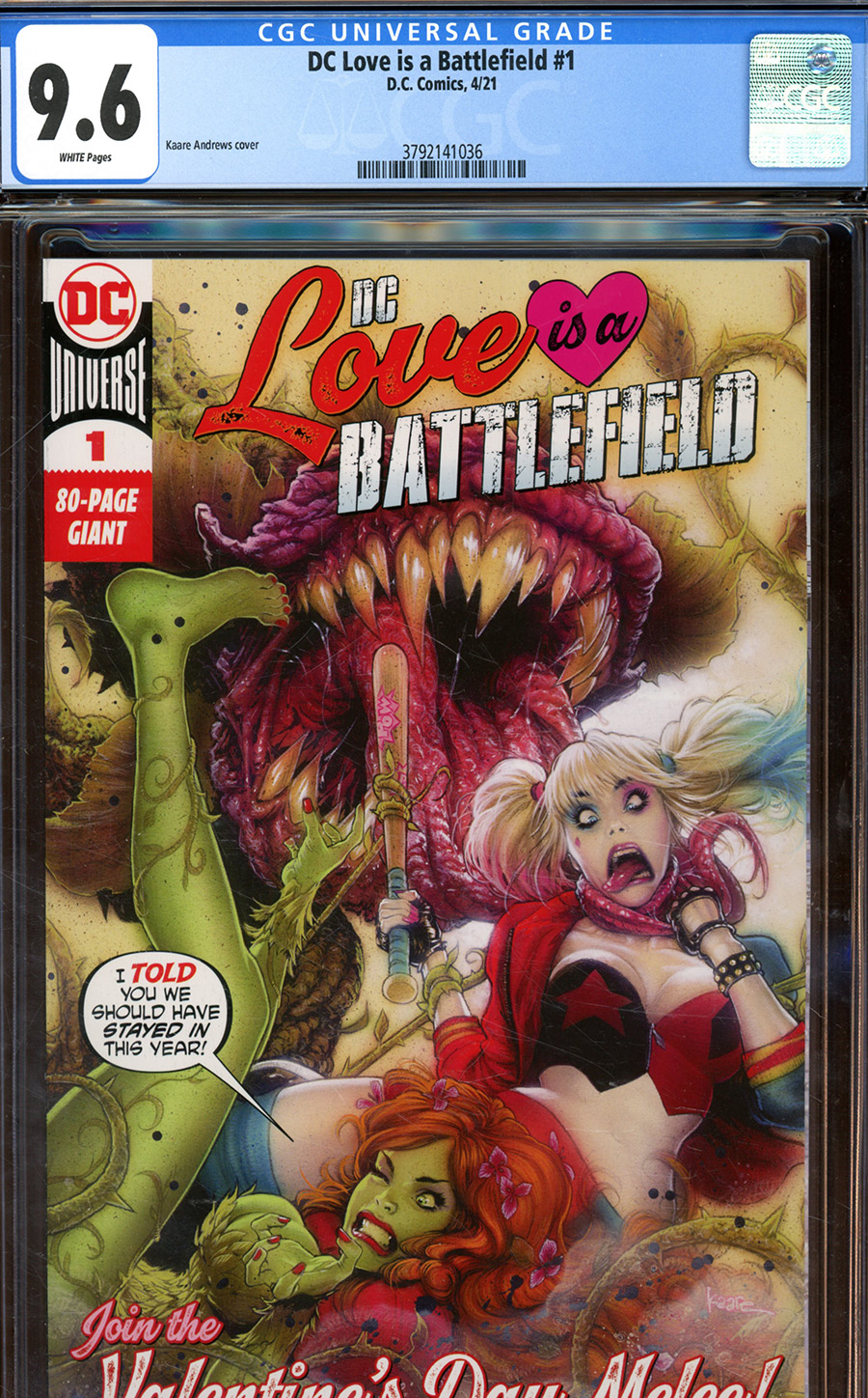 DC Love Is A Battlefield #1 (One Shot) Cover B DF CGC Graded