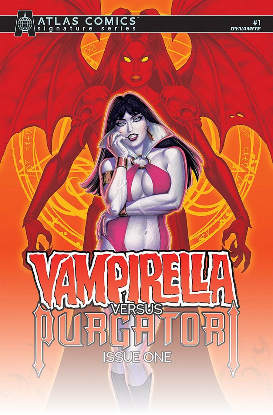 Vampirella vs Purgatori #1 Cover U Atlas Comics Signature Series Signed By Joseph Michael Linsner