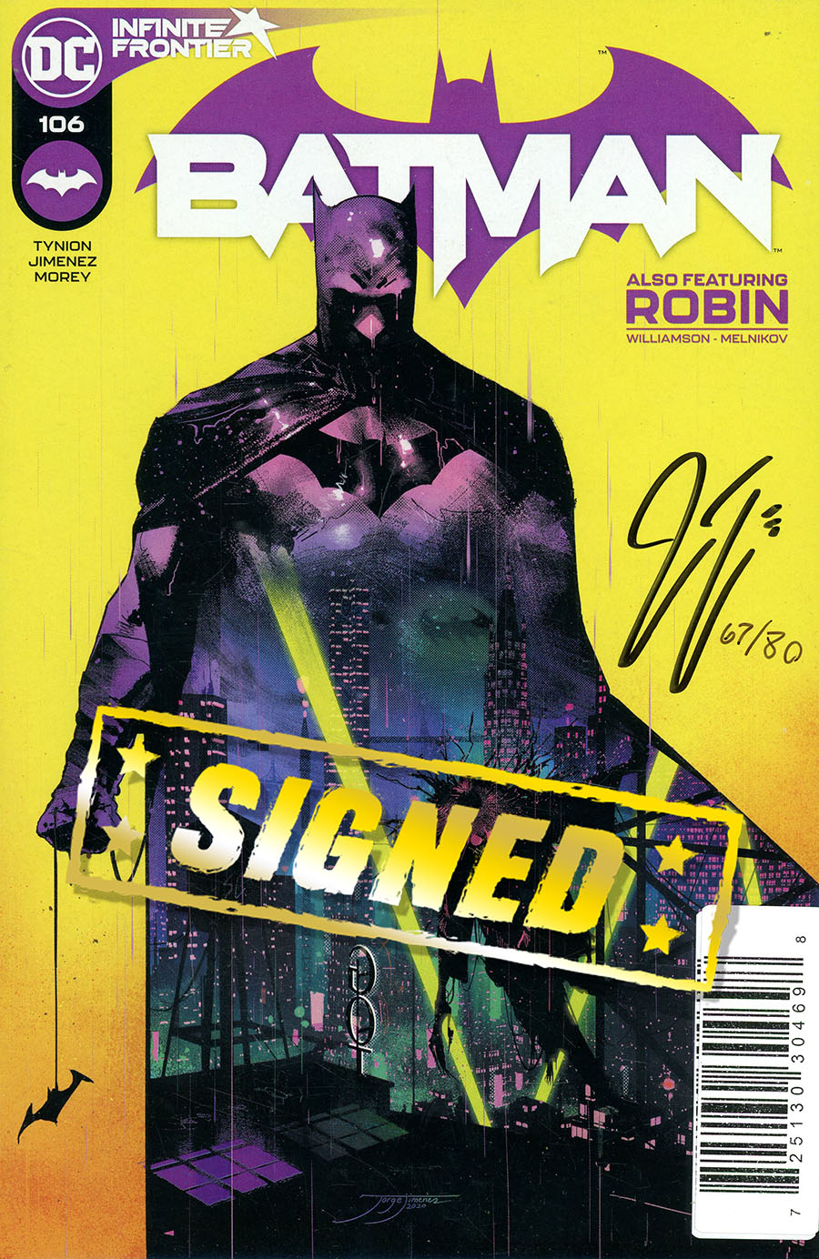 Batman Vol 3 #106 DF Signed By James Tynion IV Plus 1