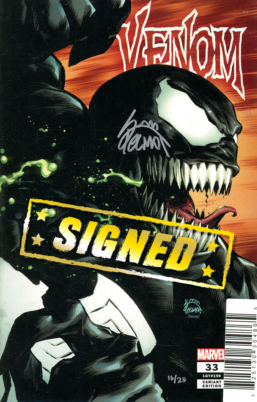 Venom Vol 4 #33 Cover F DF Signed By Ryan Stegman