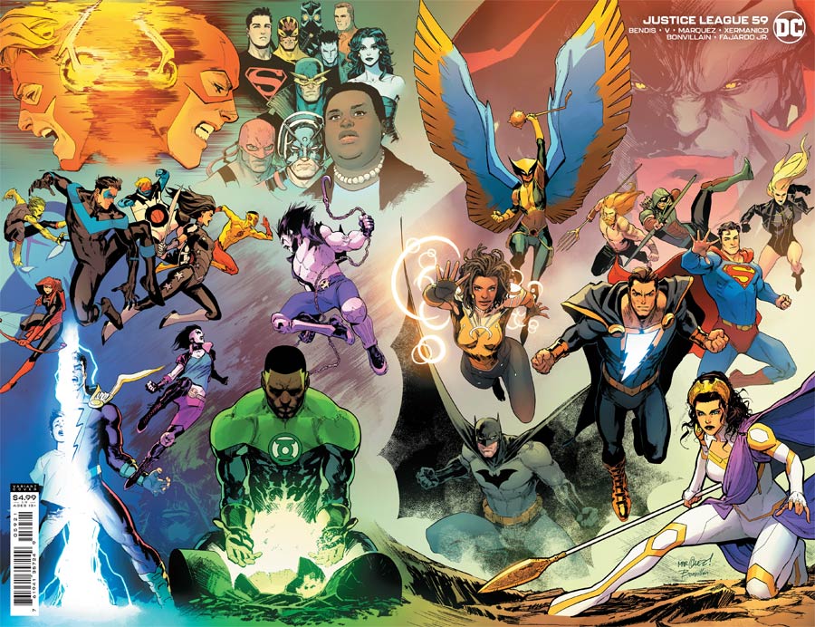 Justice League Vol 4 #59 Cover B Variant David Marquez Wraparound Cover