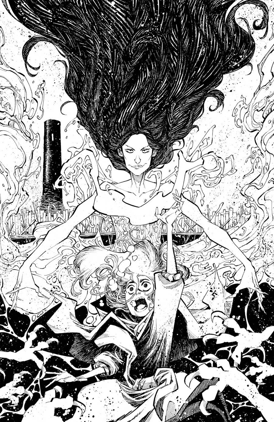 Last Witch #3 Cover C Incentive Jorge Corona Black & White Virgin Cover