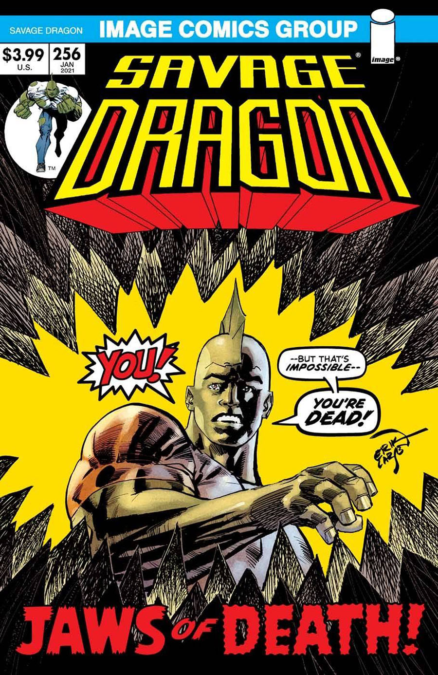 Savage Dragon Vol 2 #256 Cover B Variant Erik Larsen Retro 1970s Trade Dress Cover
