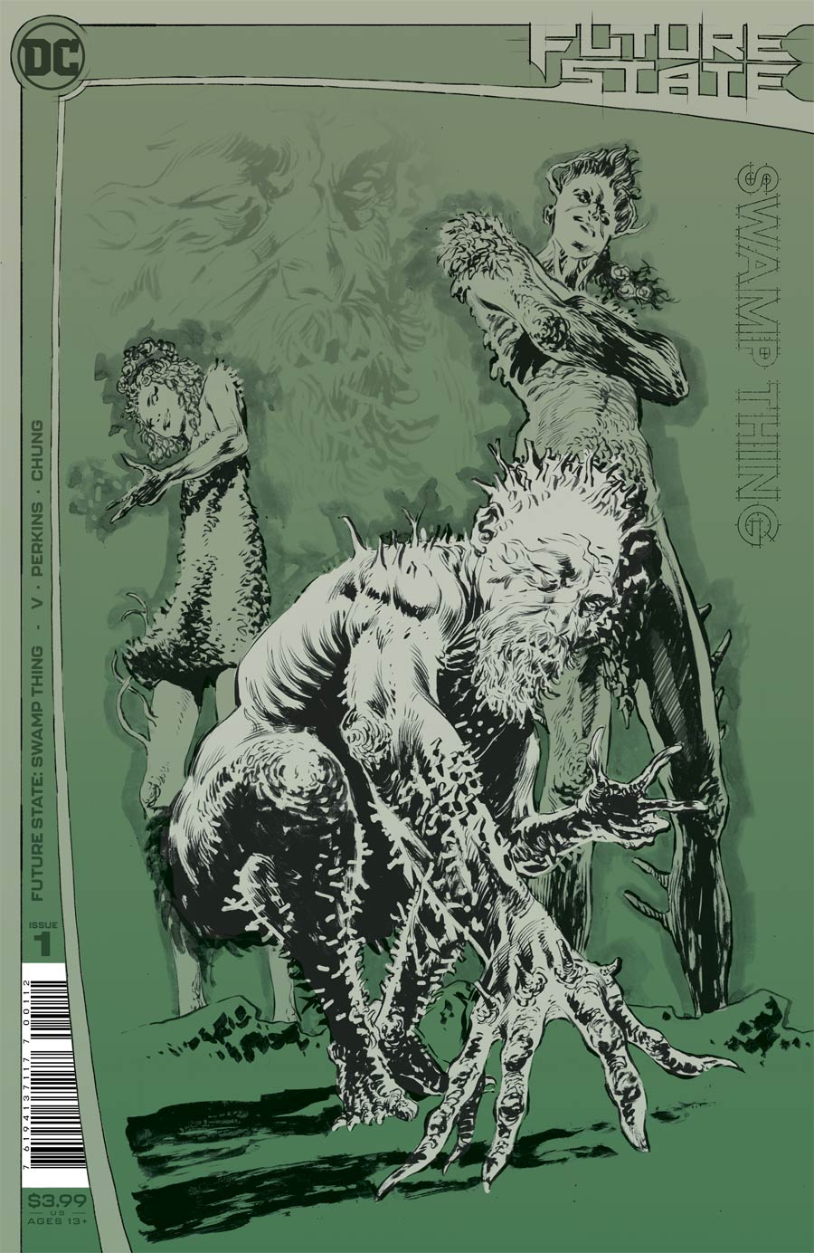 Future State Swamp Thing #1 Cover D 2nd Ptg Mike Perkins Design Variant Cover