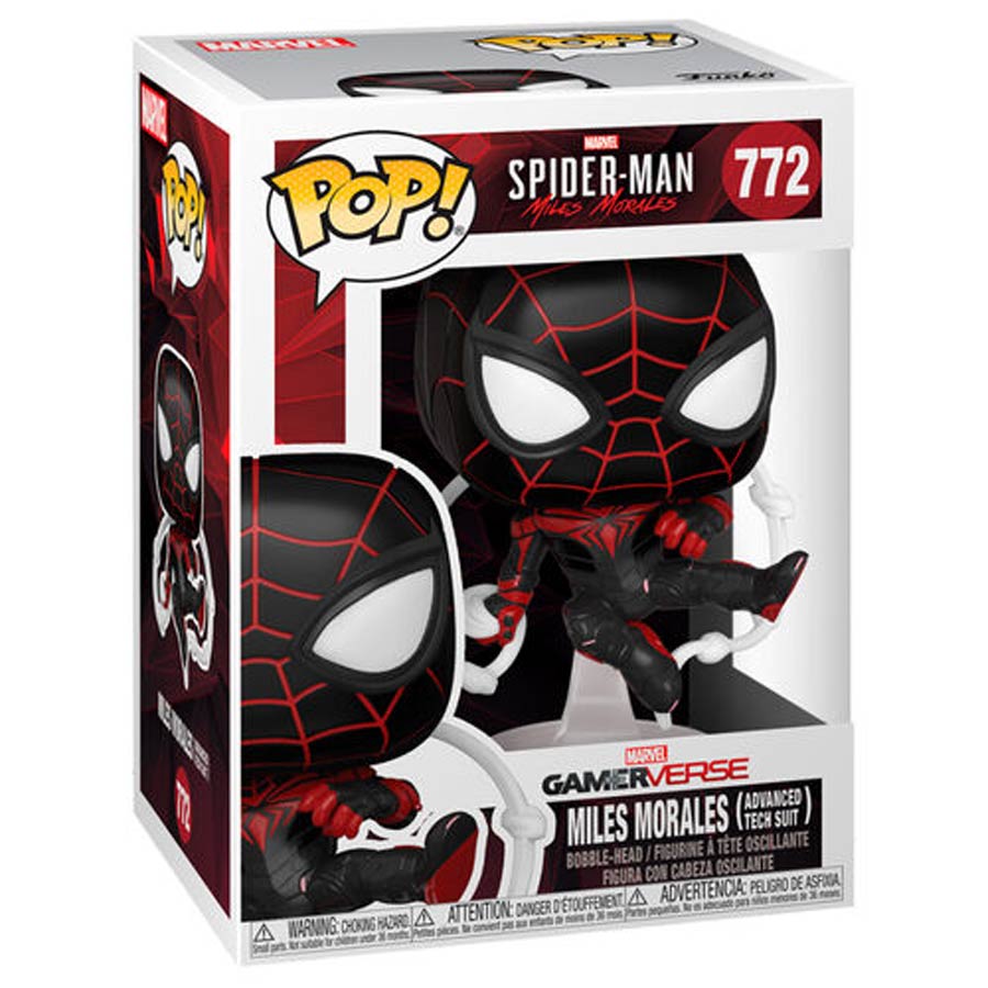 POP Games Marvels Spider-Man Miles Morales Miles Morales Advanced Tech Suit Vinyl Bobble Head