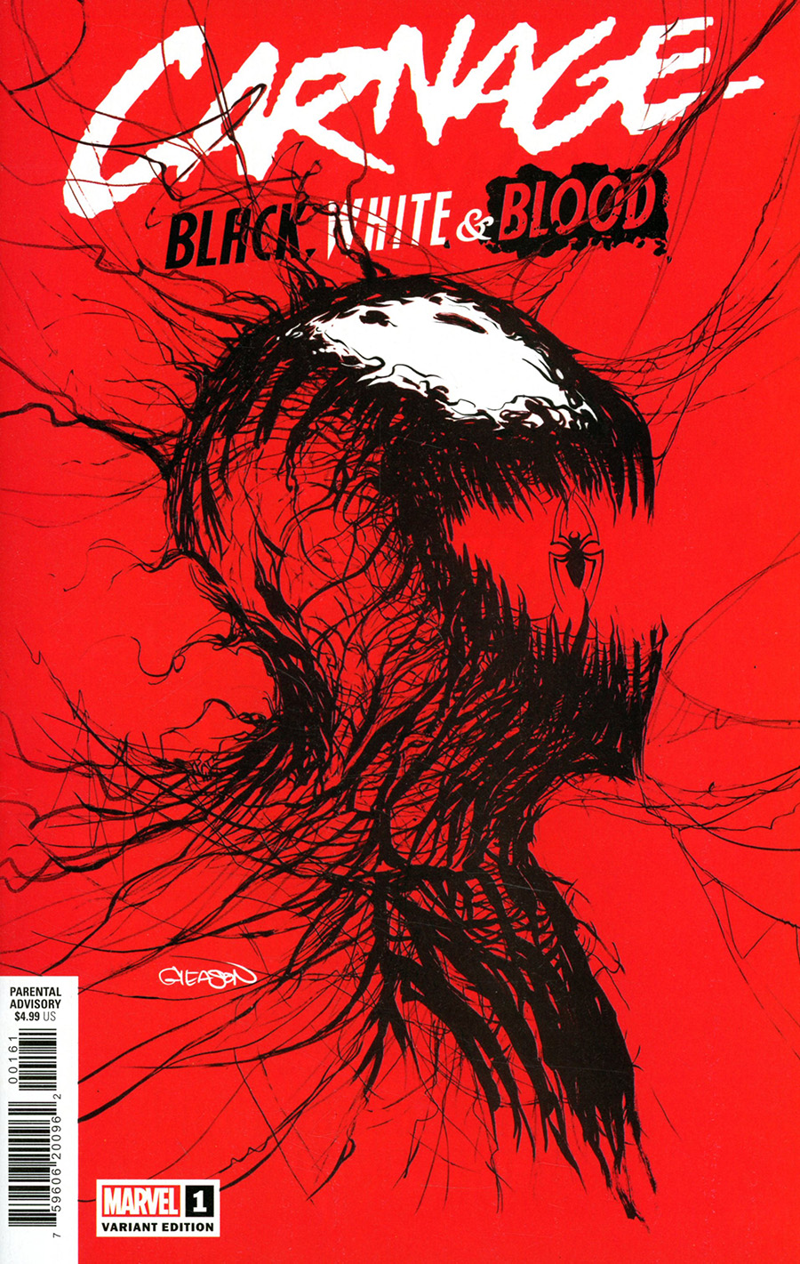 Carnage Black White & Blood #1 Cover D Variant Patrick Gleason Webhead Cover