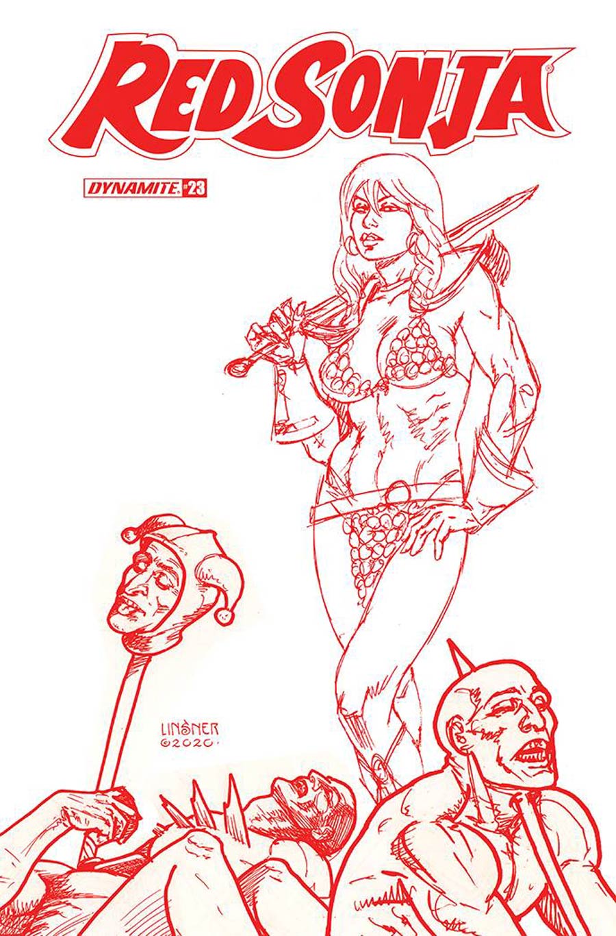 Red Sonja Vol 8 #23 Cover N Incentive Joseph Michael Linsner Tint Cover