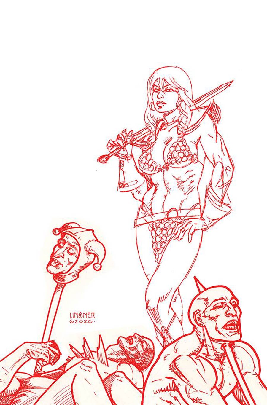 Red Sonja Vol 8 #23 Cover P Incentive Joseph Michael Linsner Tint Virgin Cover