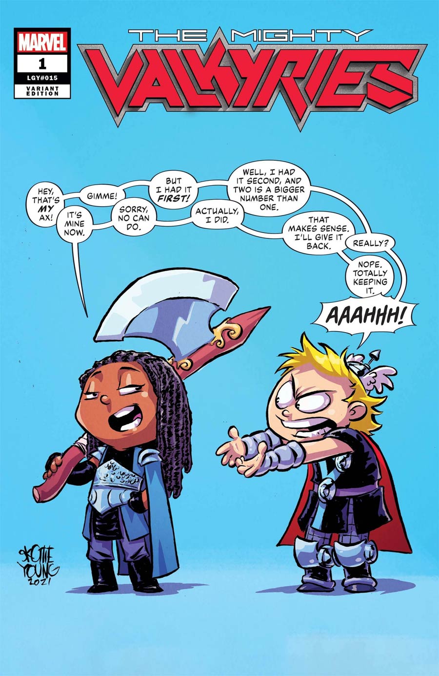 Mighty Valkyries #1 Cover C Variant Skottie Young Cover