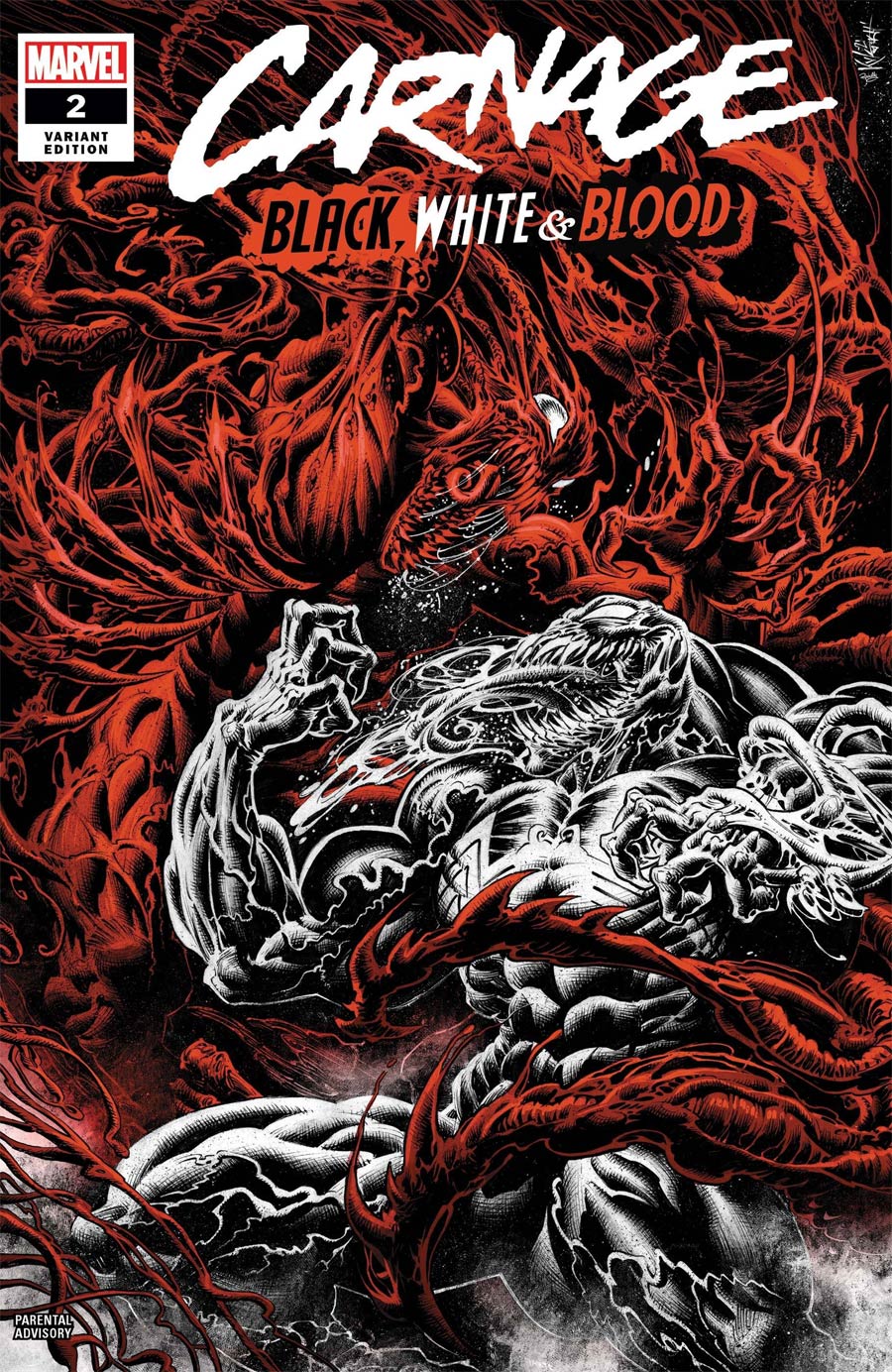 Carnage Black White & Blood #2 Cover B Variant Kyle Hotz Cover