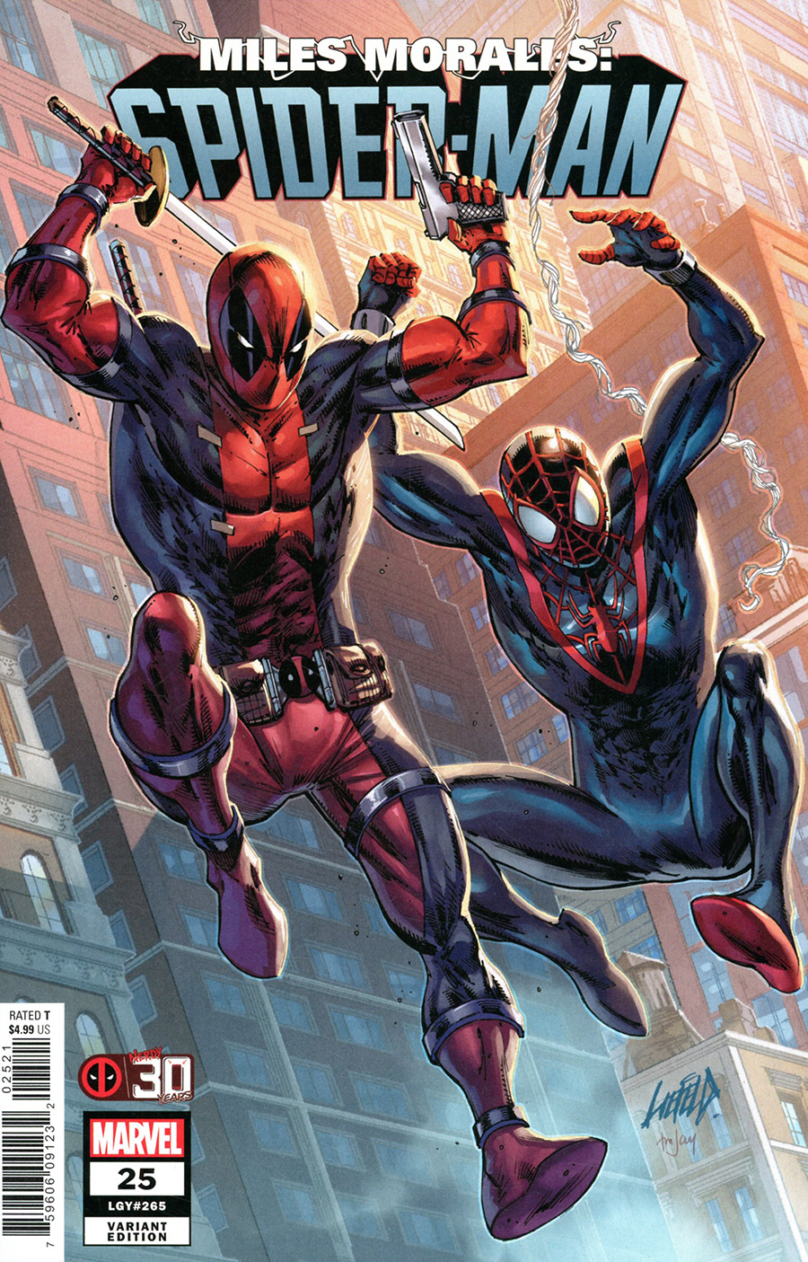 Miles Morales Spider-Man #25 Cover C Variant Rob Liefeld Deadpool 30th Anniversary Cover