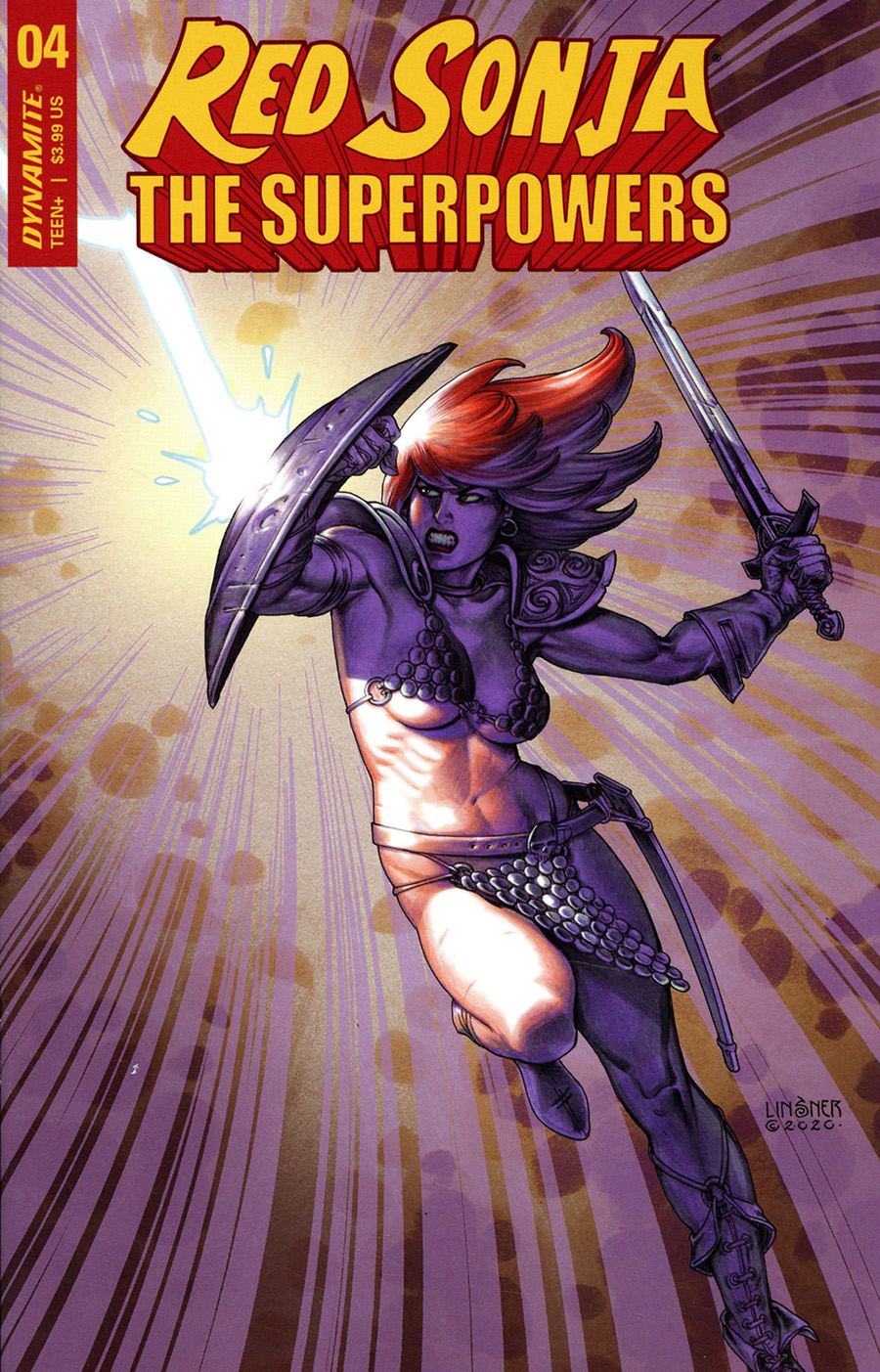 Red Sonja The Superpowers #4 Cover C Variant Joseph Michael Linsner Cover