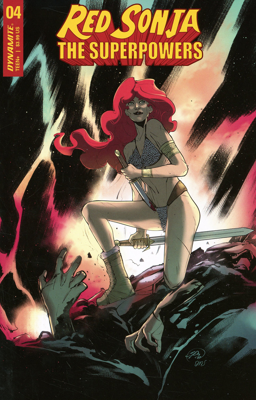 Red Sonja The Superpowers #4 Cover F Variant Emiliana Pinna Cover