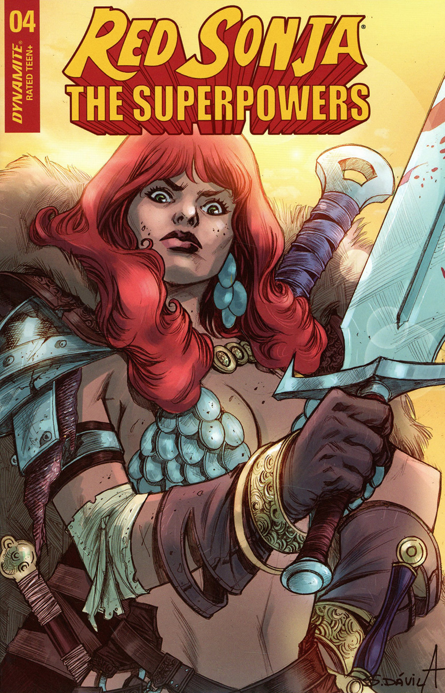 Red Sonja The Superpowers #4 Cover G Variant Sergio Davila Cover