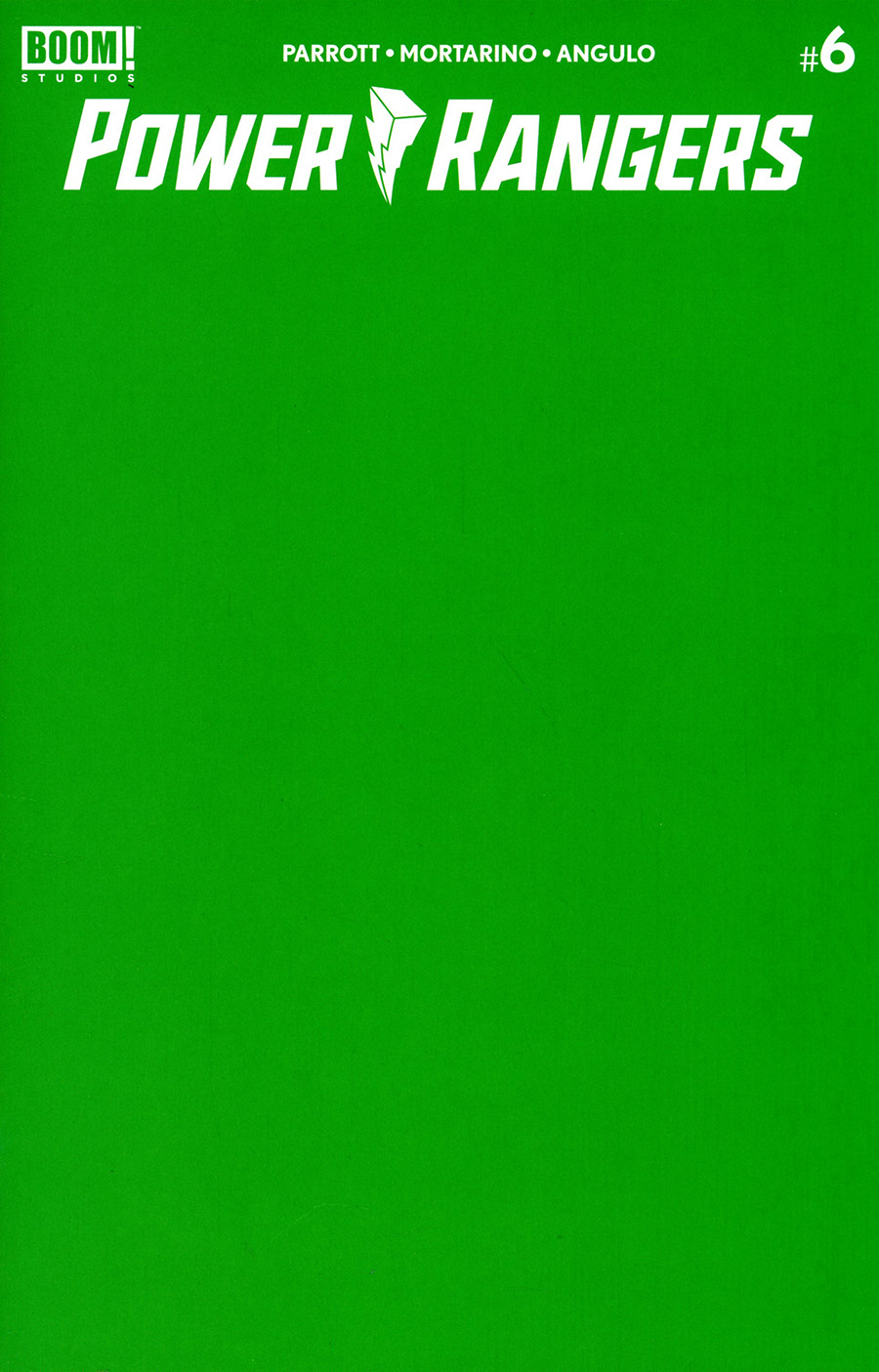 Power Rangers #6 Cover C Variant Green Blank Cover