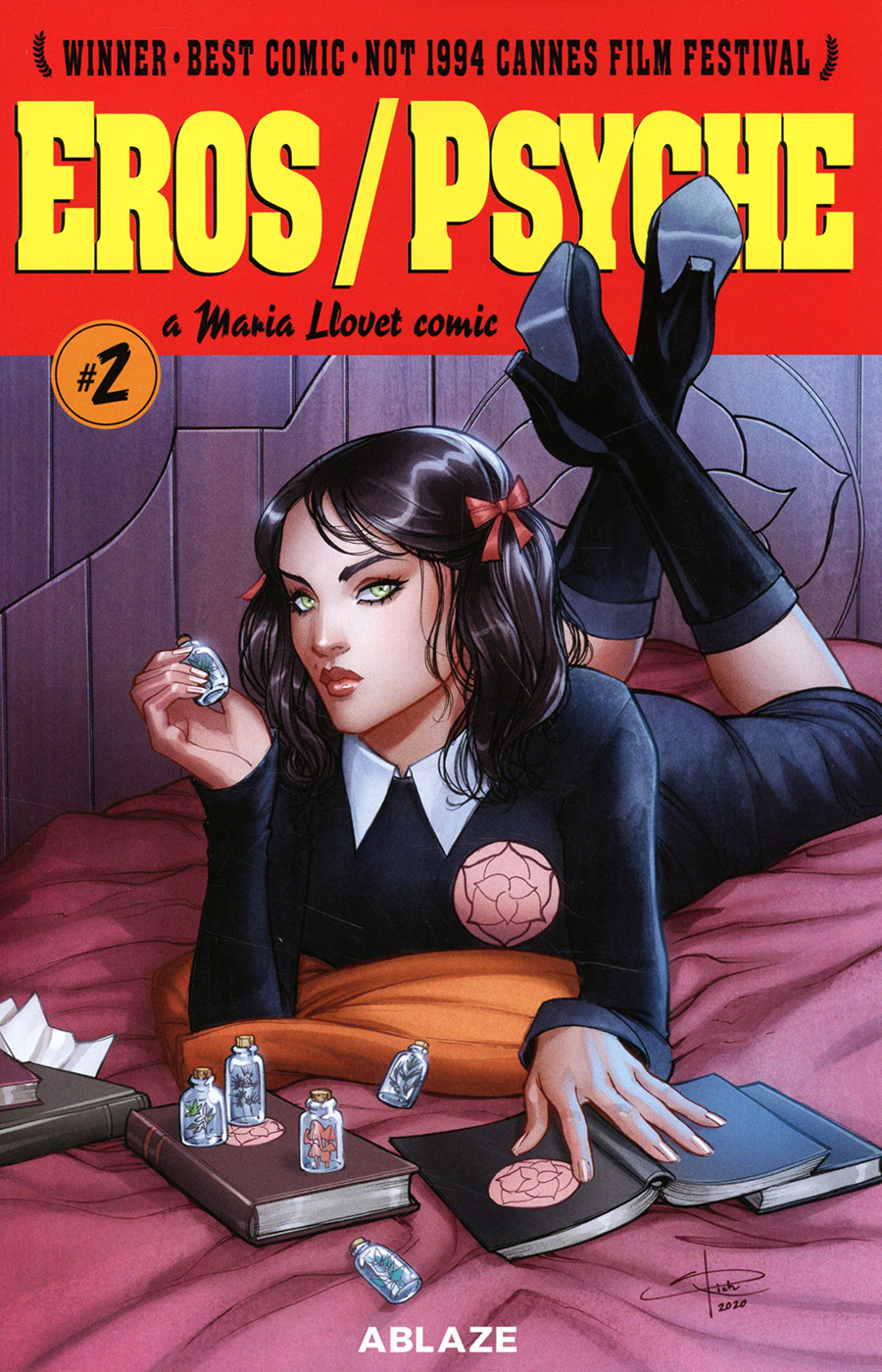 Maria Llovets Eros Psyche #2 Cover D Variant Sabine Rich Pulp Fiction Parody Cover