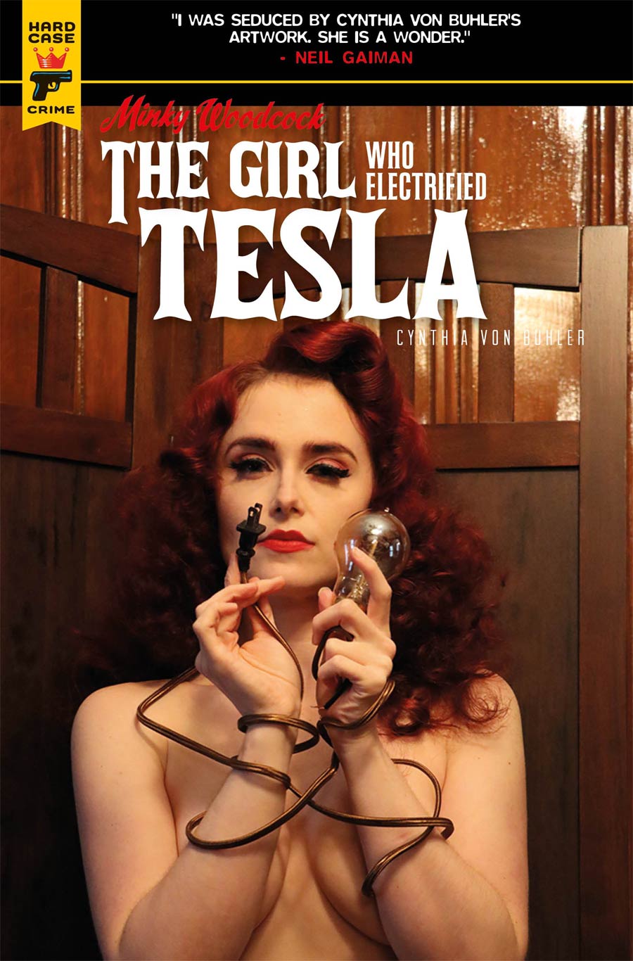 Hard Case Crime Minky Woodcock Girl Who Electrified Tesla #1 Cover C Variant Photo Cover