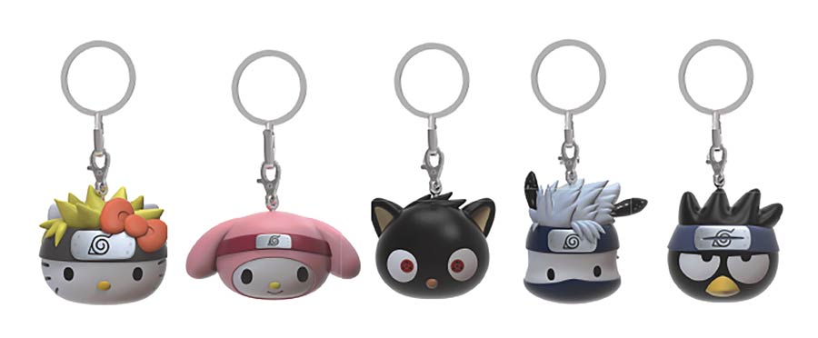 Naruto x Hello Kitty Vinyl Keychain Blind Mystery Box 24-Piece Display