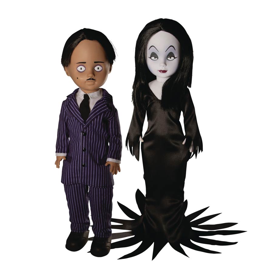 Living Dead Dolls Addams Family Gomez & Morticia Doll Set