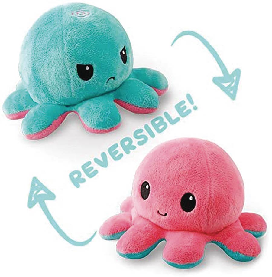 Teeturtle Reversible Octopus Mini Plush - Light Pink