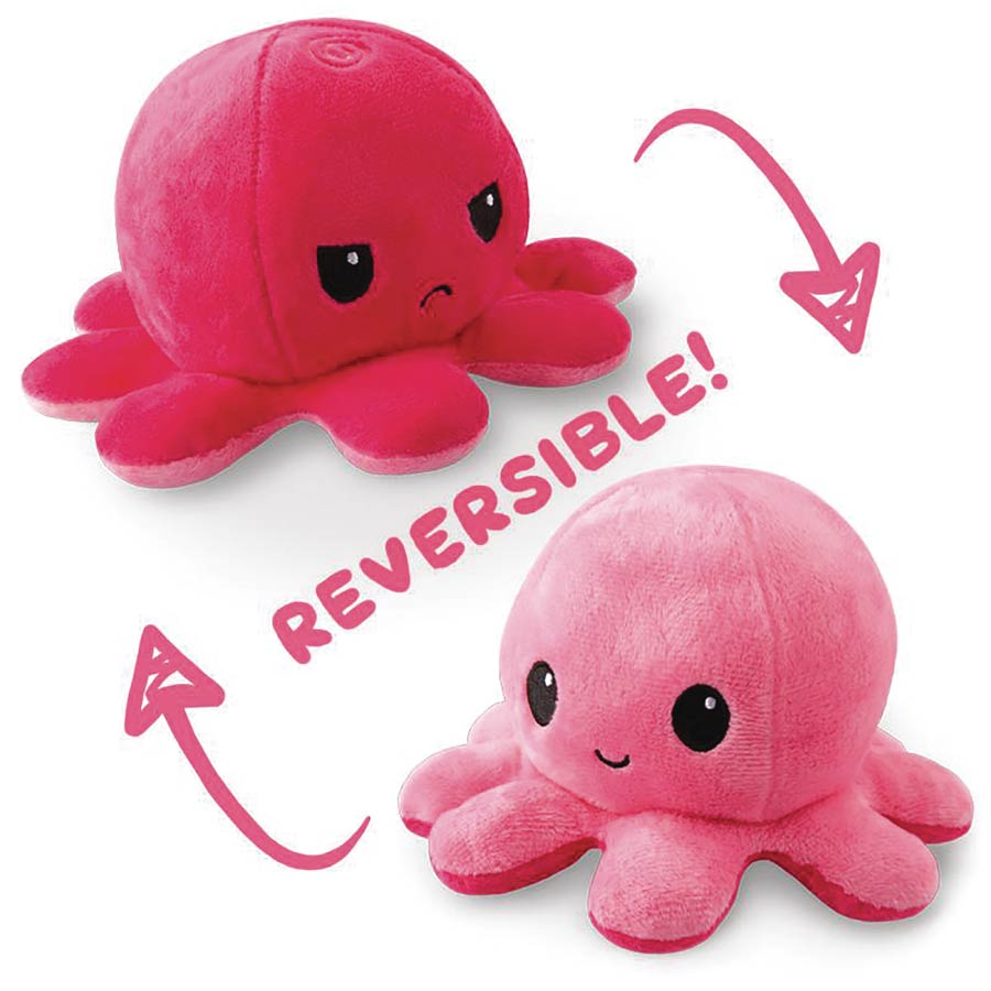 Teeturtle Reversible Octopus Mini Plush - Pink