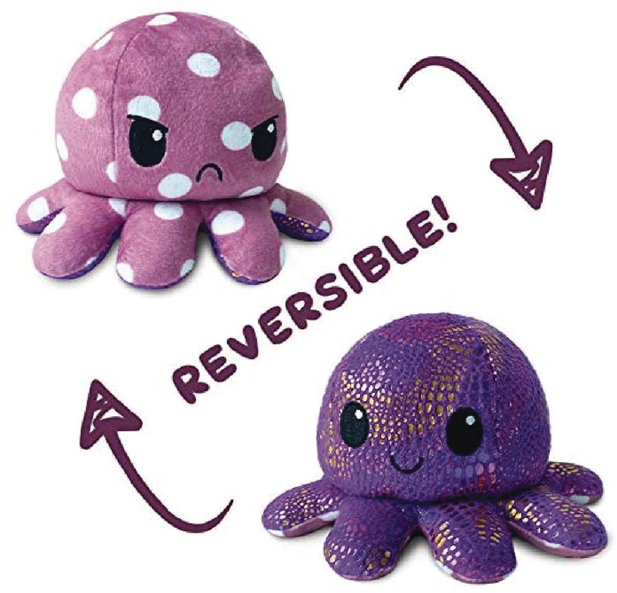 Teeturtle Reversible Octopus Mini Plush - Polka Dot
