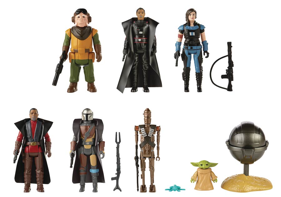 Star Wars Retro Series The Mandalorian 3.75-Inch Action Figure Assortment Case 202101