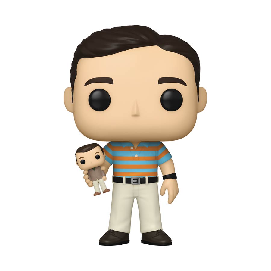 POP Movies 40-Year-Old Virgin Andy Holding Oscar Vinyl Figure