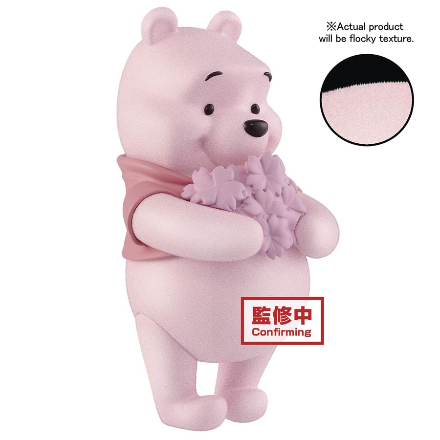 Disney Characted Fluffy Puffy Winnie The Pooh Cherry Blossoms Figure