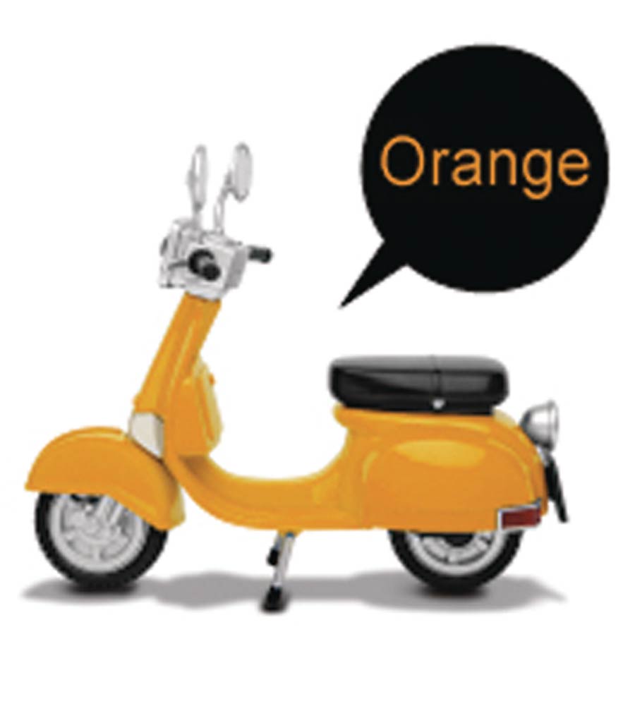EAA-A03O Motorbike Classic Style Figure Accessory Orange Version