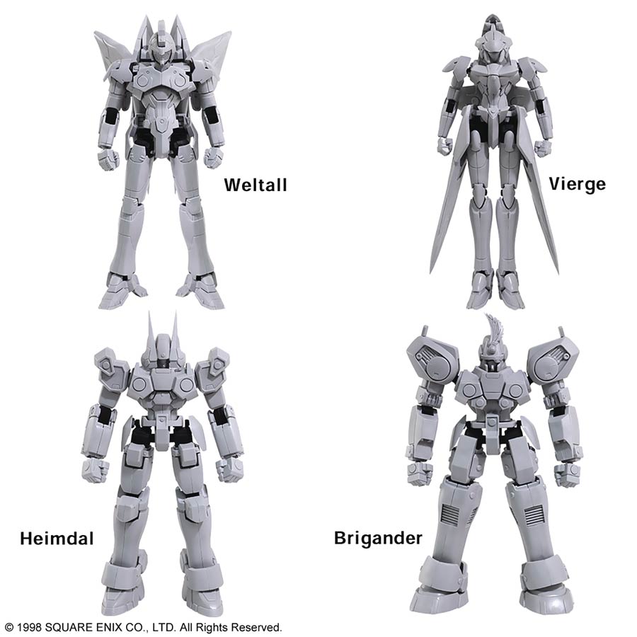 Xenogears Structure Arts 1/144 Scale Model Kit Series Vol 01 4-Piece Display